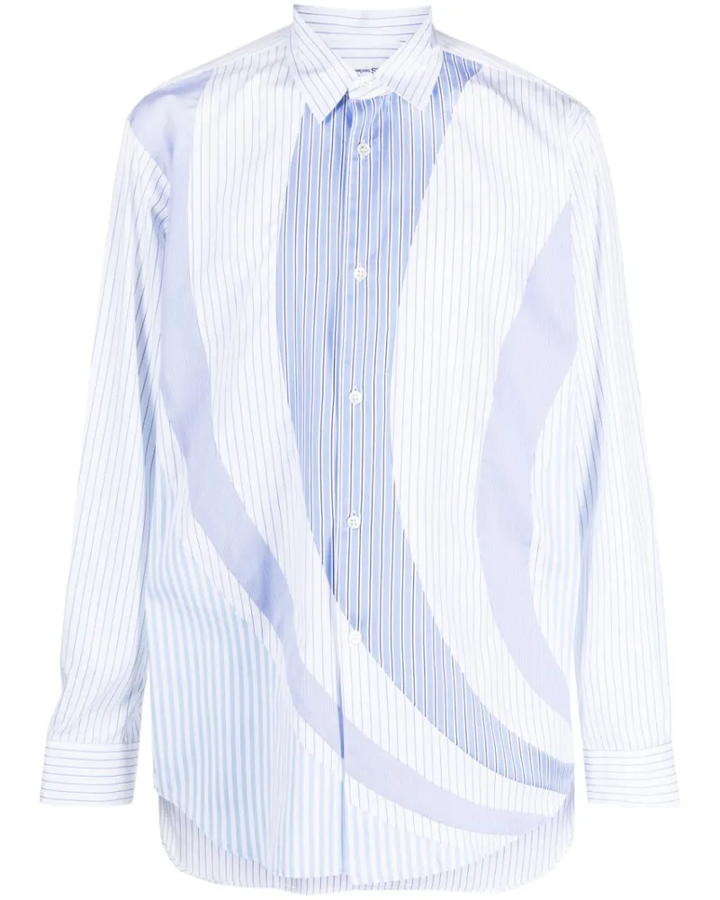 Comme des Garçons Gestreiftes Hemd - Blau Blau