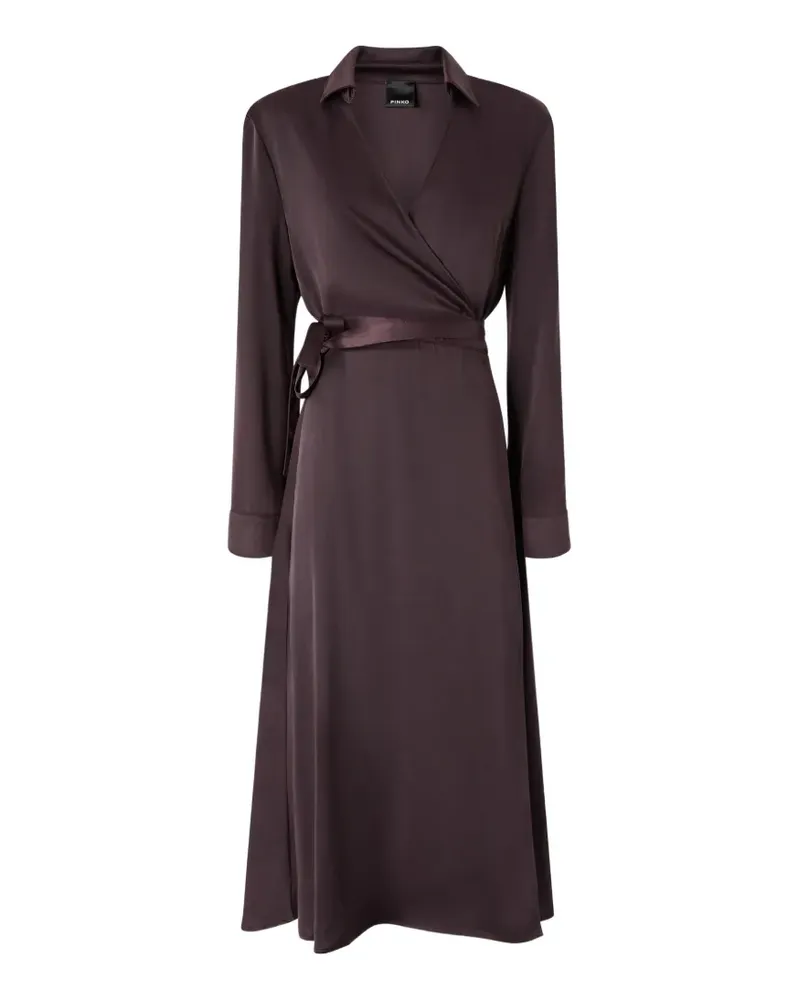 Pinko Midikleid mit Gürtel - Braun Braun