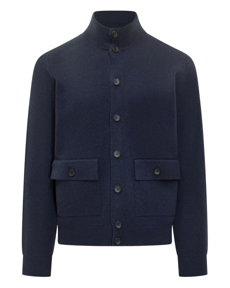 Filippo de Laurentiis Cardigan mit Stehkragen - Blau Blau