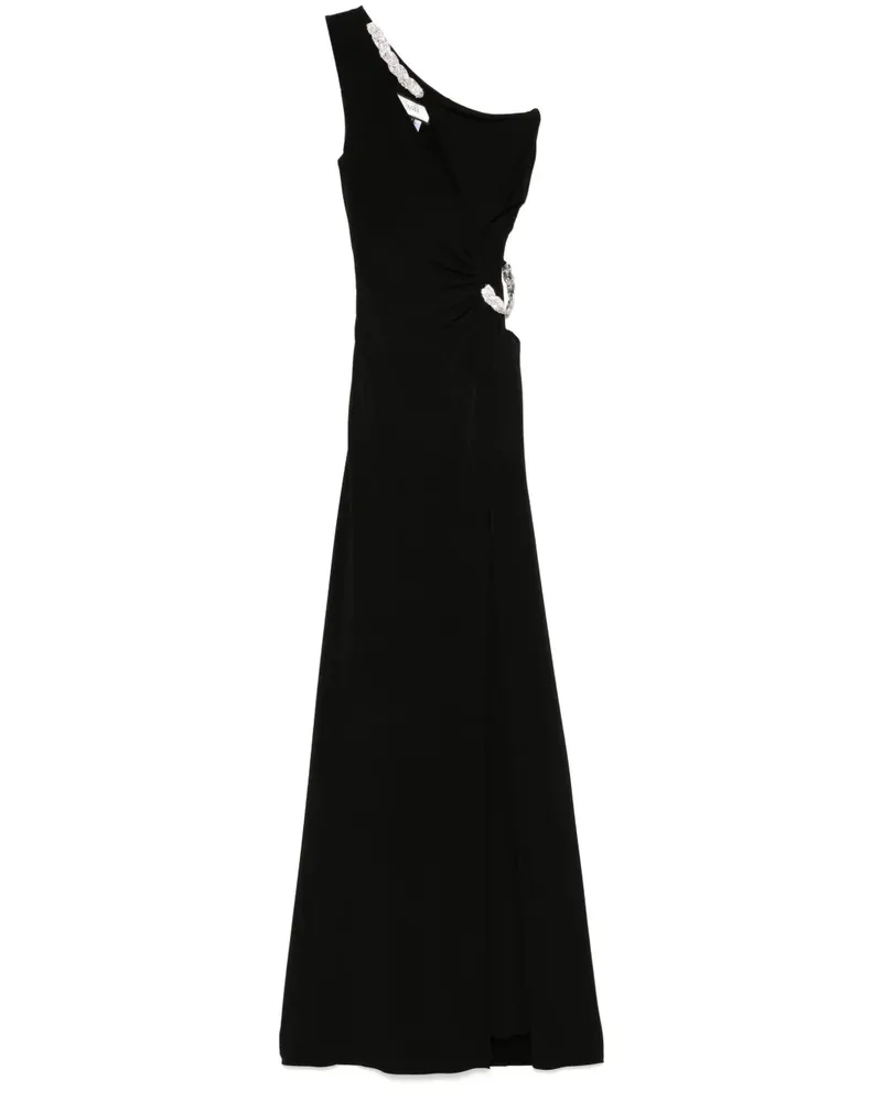 NISSA Gerafftes Abendkleid - Schwarz Schwarz