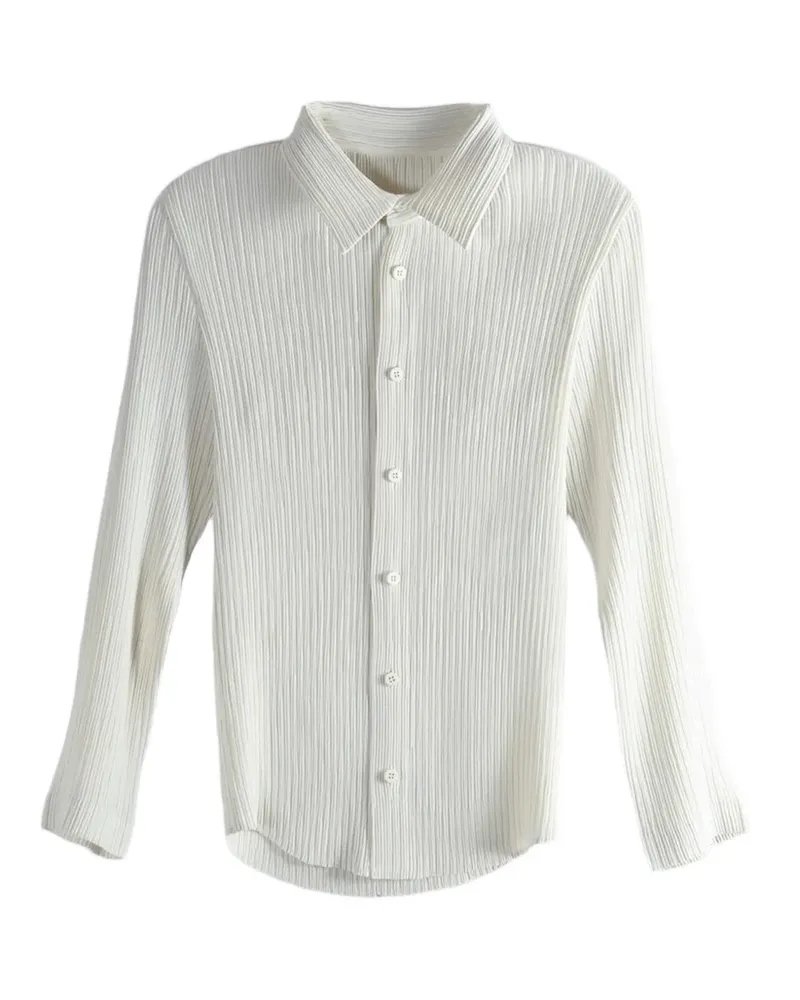 Issey Miyake Plissiertes Hemd mit Knöpfen - Nude Nude