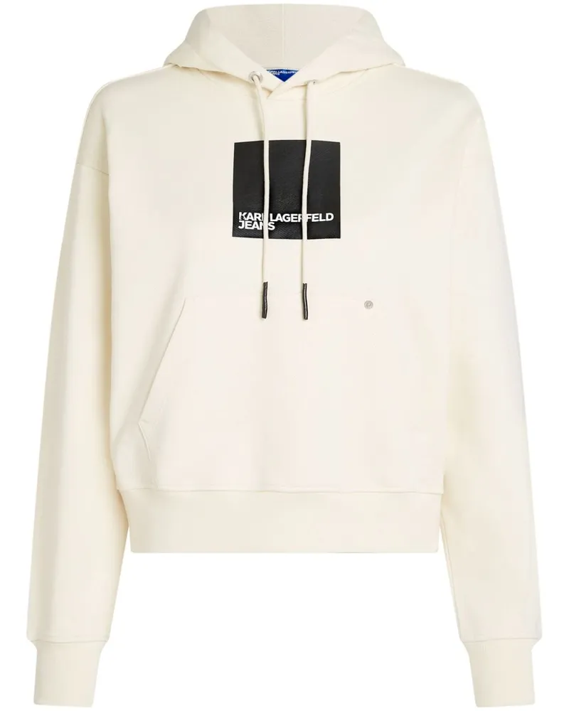 Karl Lagerfeld Hoodie mit Logo-Print Nude