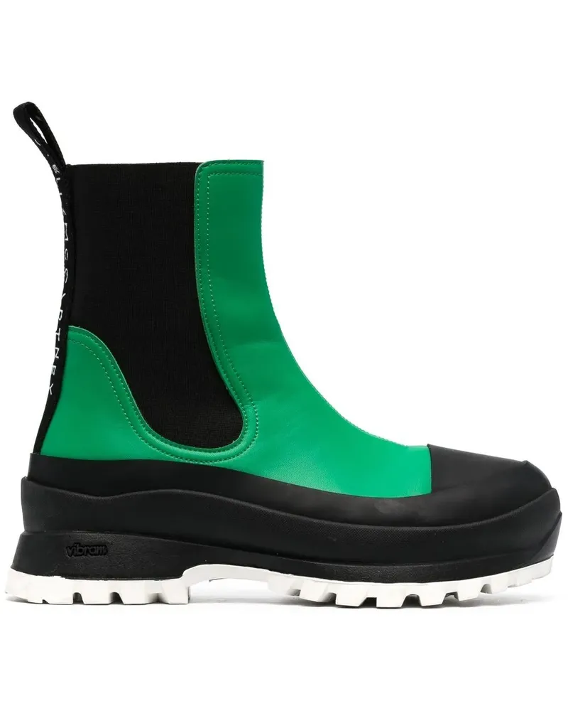 Stella McCartney Zweifarbige Stiefeletten - Grün Grün