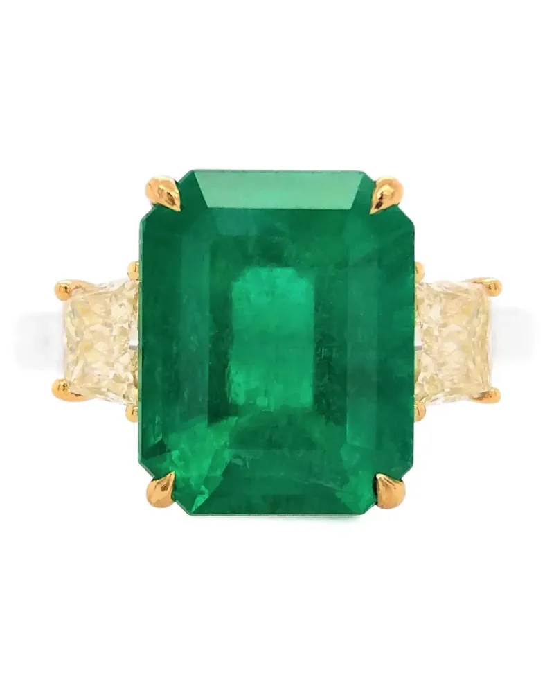 HYT Jewelry emerald and diamond ring - Silber Silber