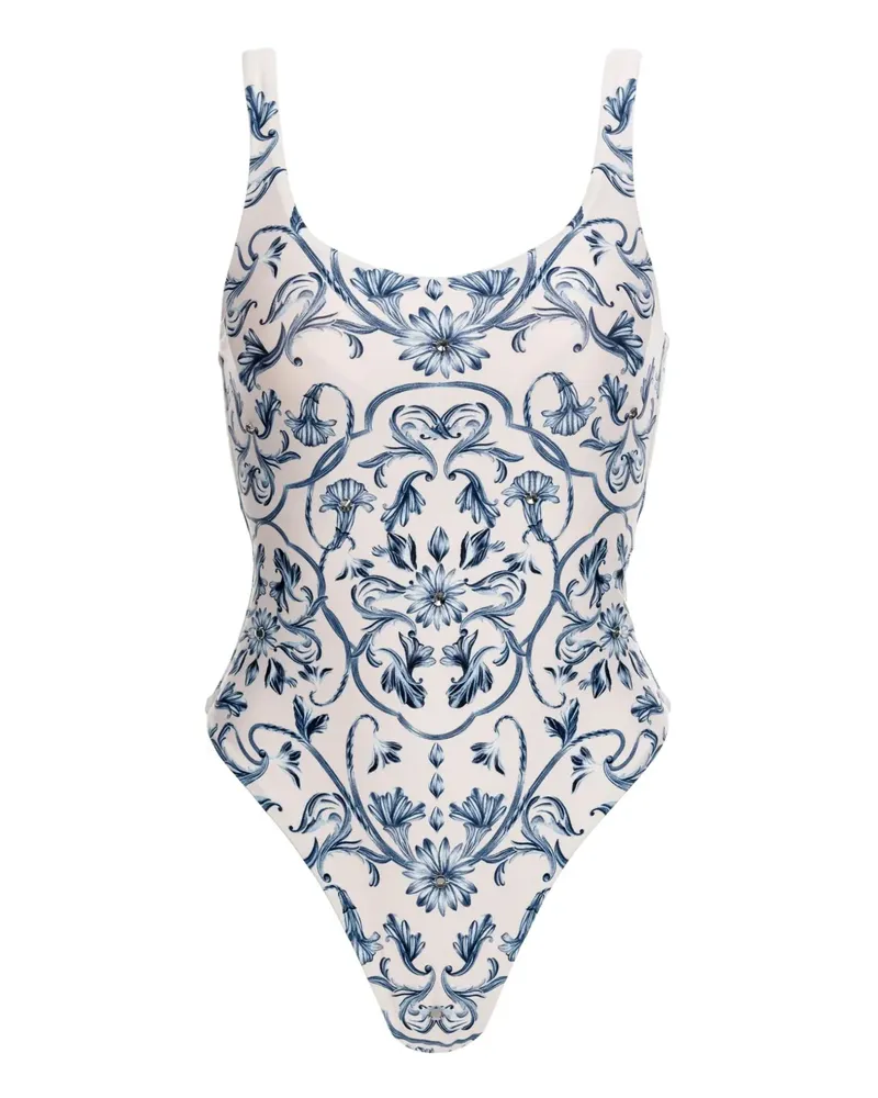 AGUA BENDITA Gema Ribbons Badeanzug - Weiß Weiß