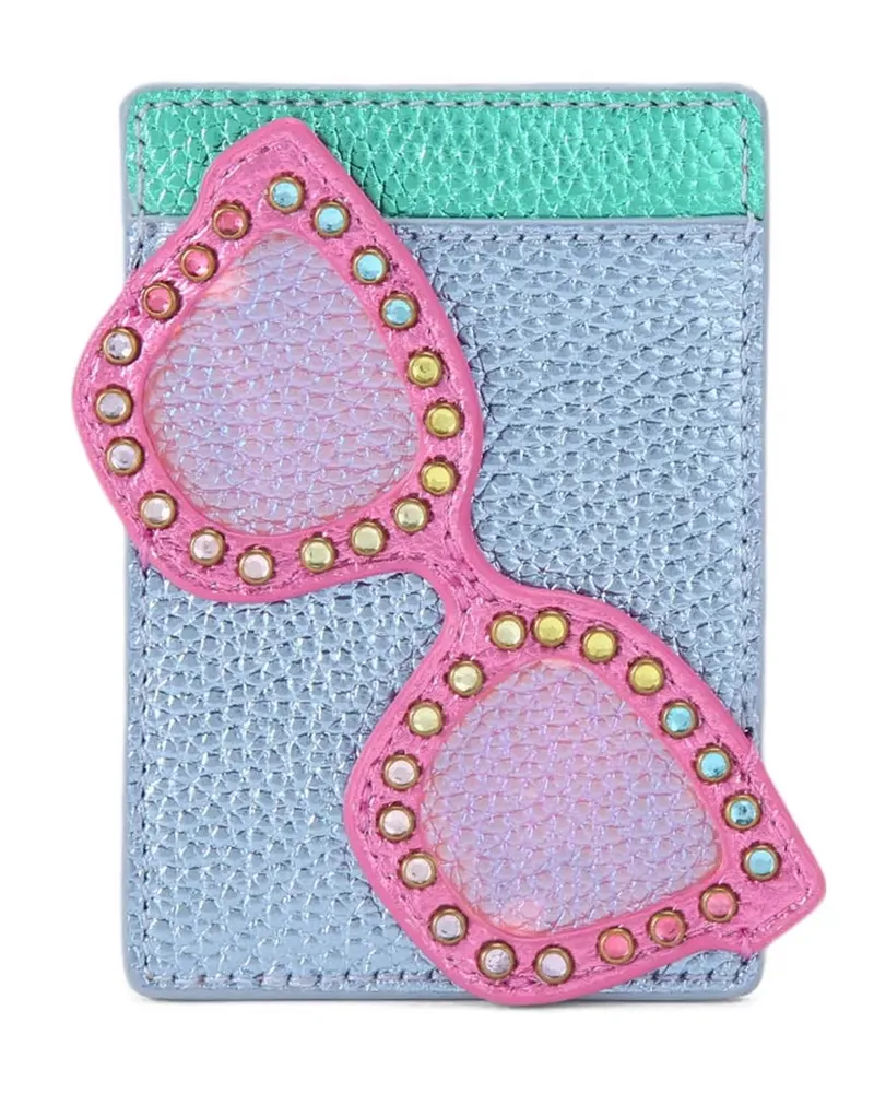 Kurt Geiger Kartenetui mit Sonnenbrille-Motiv - Blau Blau