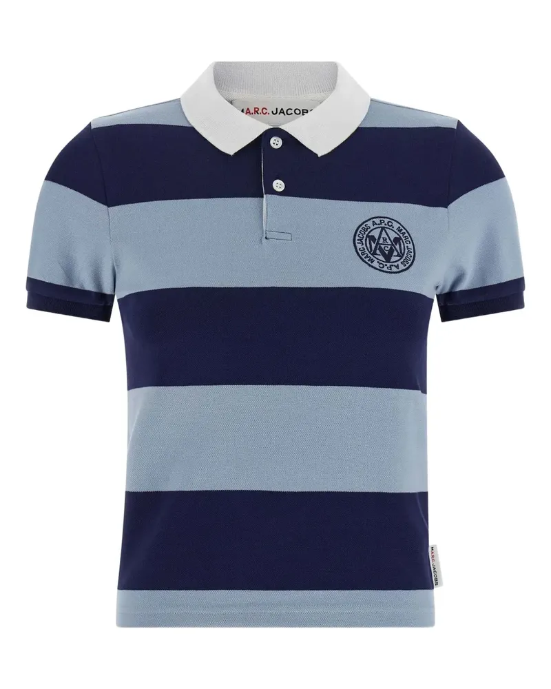 A.P.C. x Marc Jacobs gestreiftes Poloshirt - Blau Blau