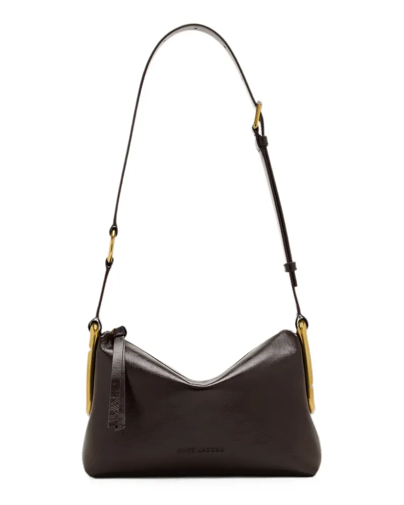 Marc Jacobs Mittelgroße Scene Schultertasche aus Leder in Knitteroptik - Braun Braun