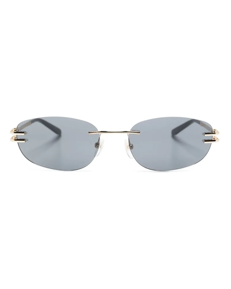GIGI STUDIOS Michela Sonnenbrille mit ovalem Gestell - Schwarz Schwarz