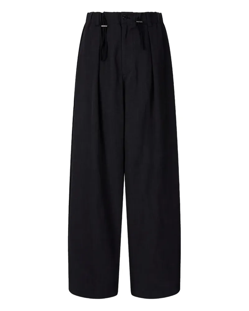 STUDIO TOMBOY Bundfaltenhose mit Kordelzug - Schwarz Schwarz