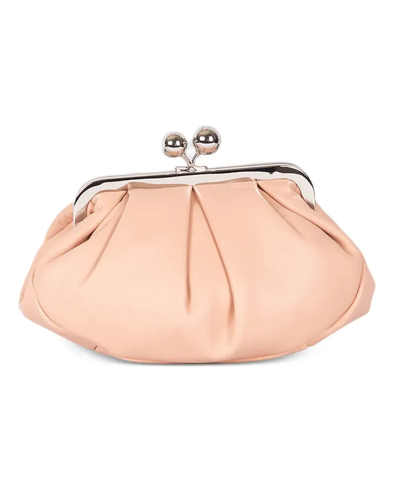 Max Mara Small Pasticcino kisslock ruched clutch bag - Rosa Rosa