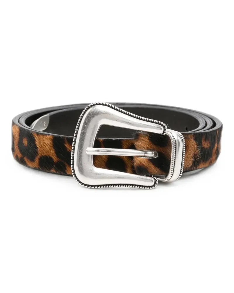 ERALDO leopard-print buckle-fastening belt - Braun Braun