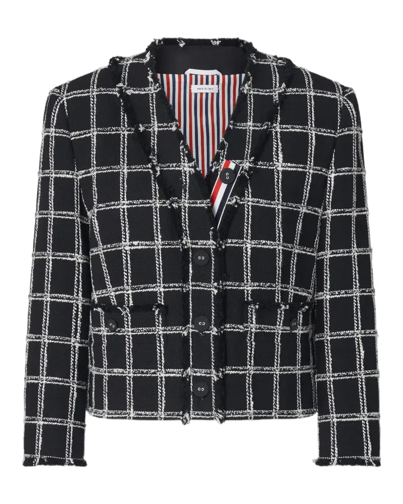 Thom Browne Gemustertes Sakko - Schwarz Schwarz