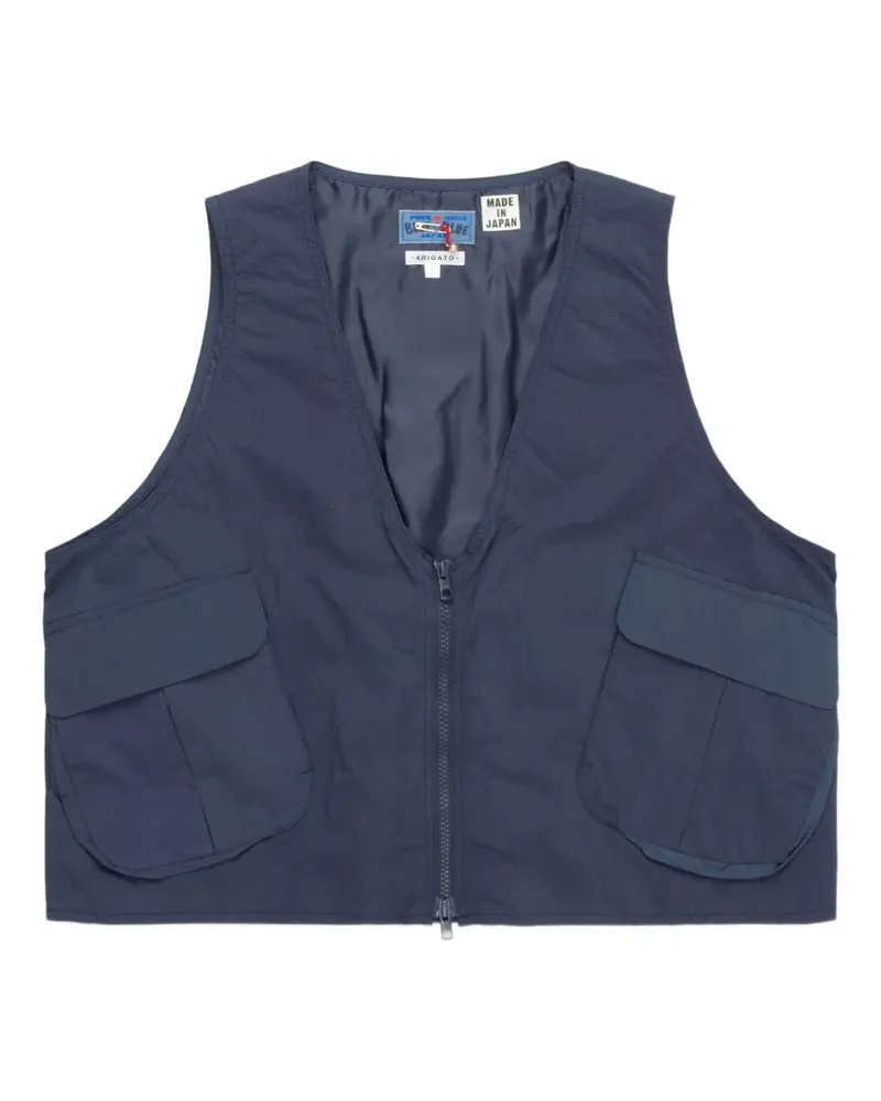 Blue Blue Japan Weste mit aufgesetzten Taschen - Blau Blau
