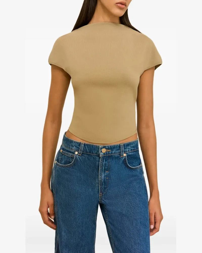 Cult Gaia Virginiana Cropped-Top - Nude Nude