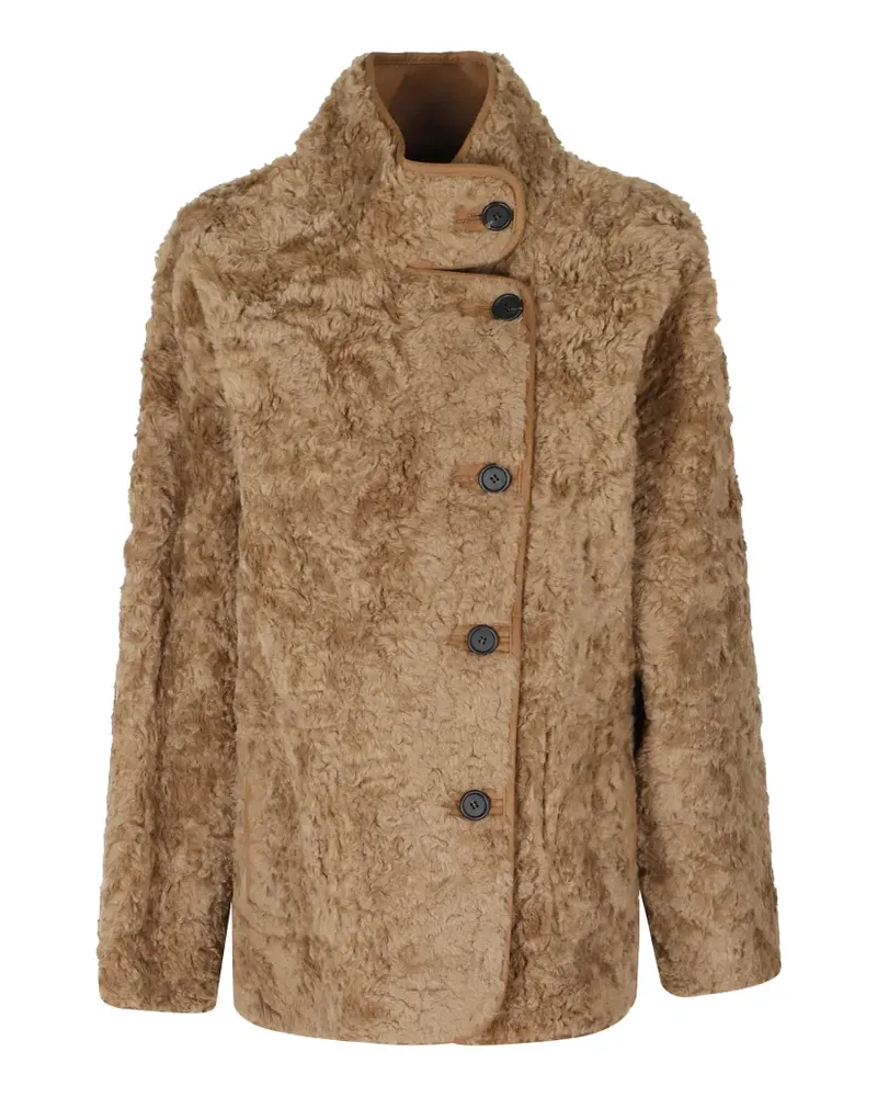 LOW CLASSIC reversible shearling coat - Nude Nude