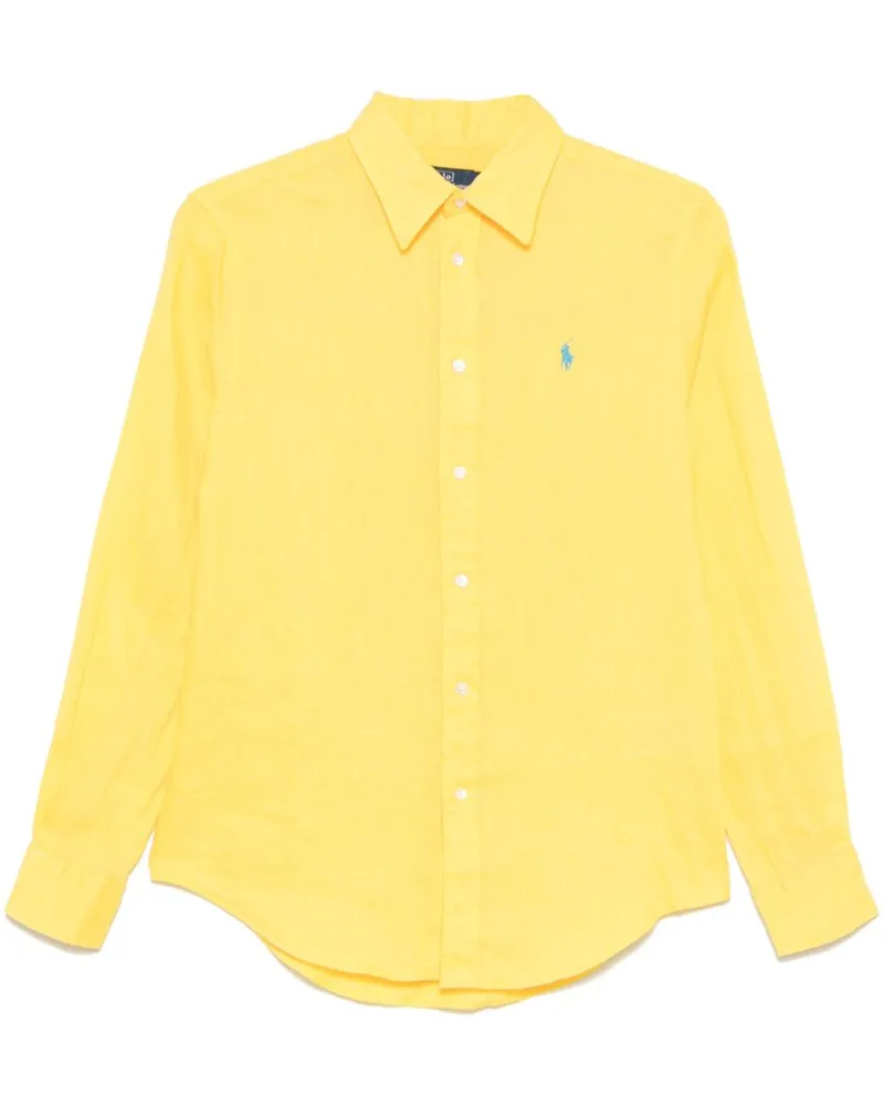 Ralph Lauren Hemd mit Polo Pony - Gelb Gelb