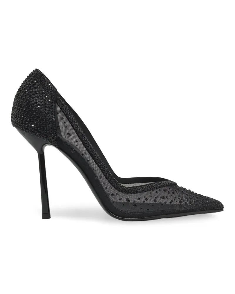 Le Silla crystal-embellished mesh heeled pumps - Schwarz Schwarz