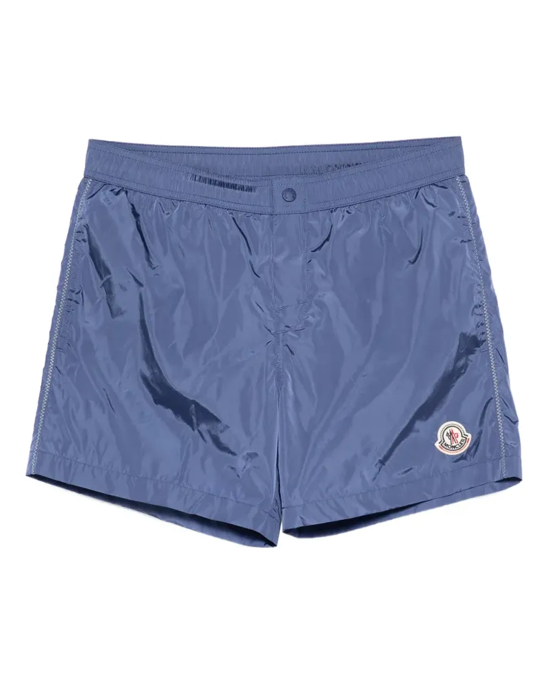 Moncler Badeshorts mit Logo-Patch - Blau Blau