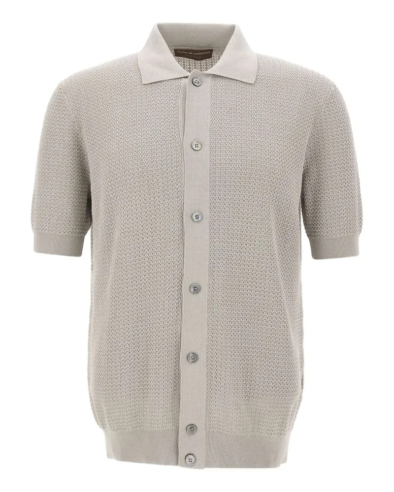 Filippo de Laurentiis Strick-Poloshirt - Grau Grau