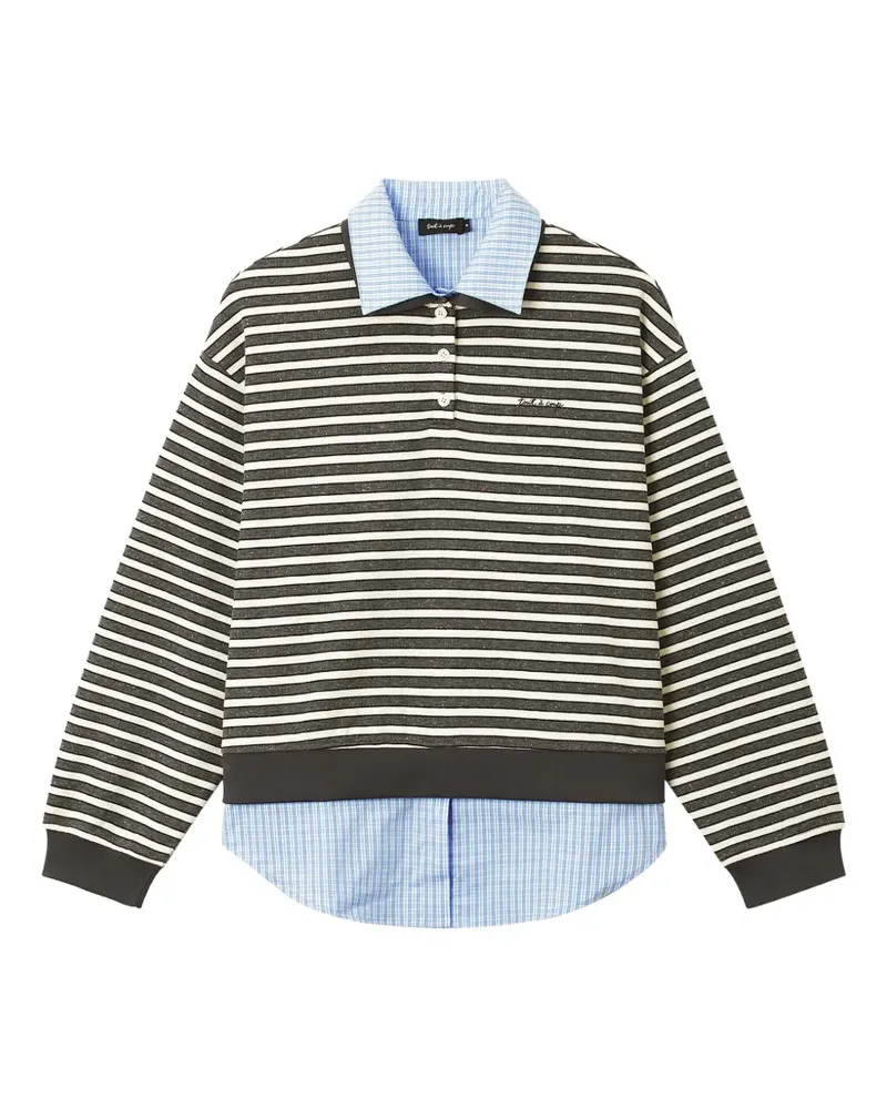 Tout a Coup striped layered sweater - Grau Grau