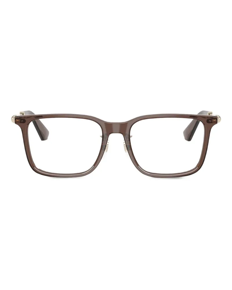 Burberry Eckige Brille mit Metalldetail - Braun Braun