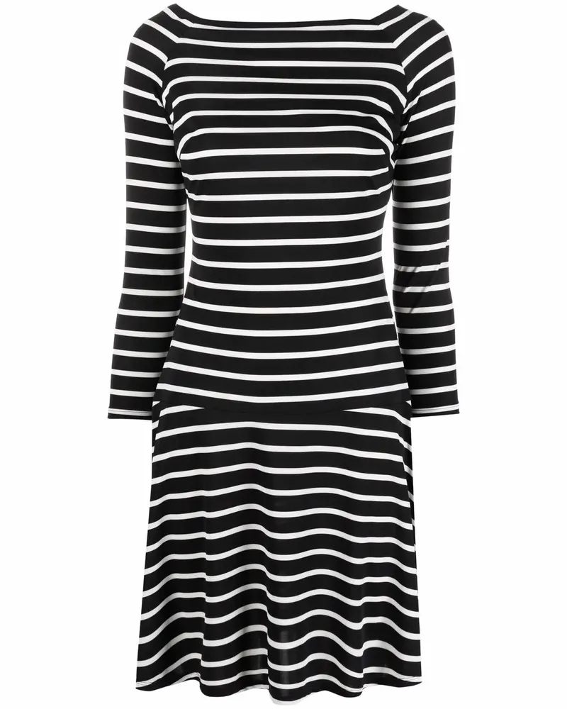 Ralph Lauren Gestreiftes Minikleid - Schwarz Schwarz