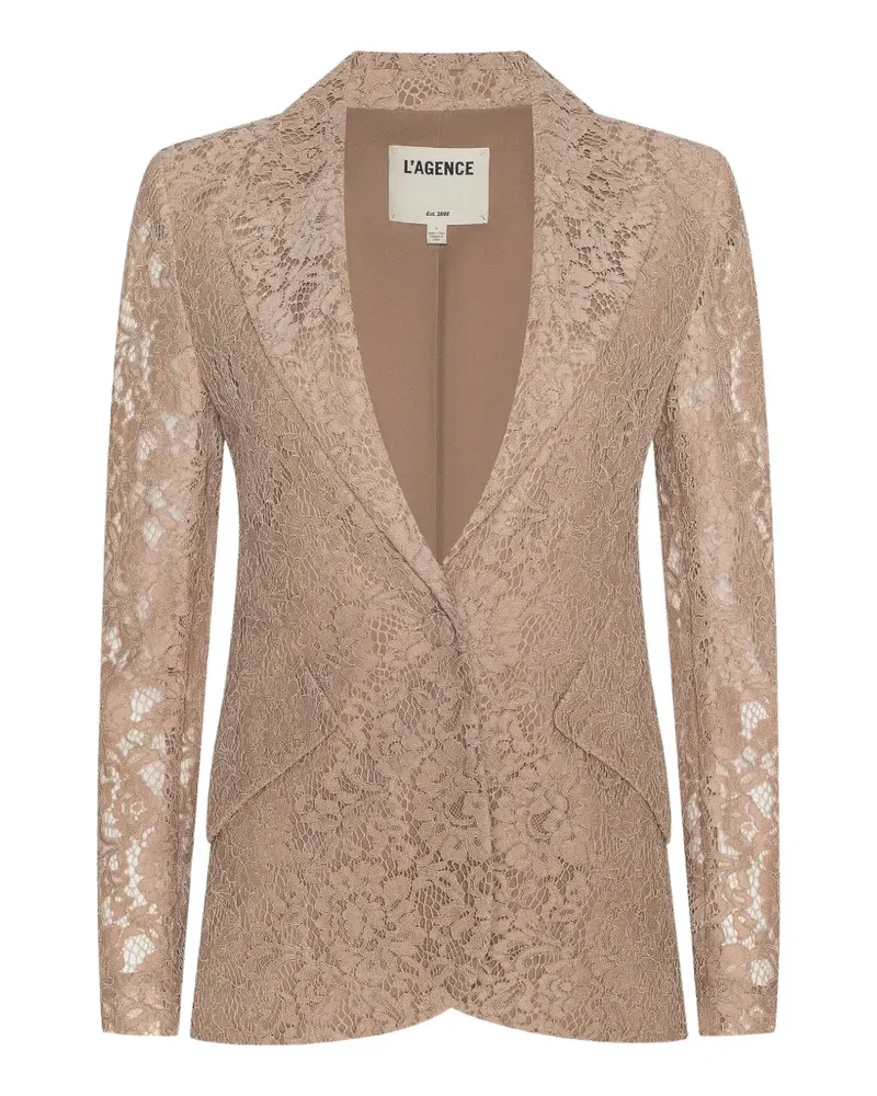 L'Agence Chamberlain lace blazer - Nude Nude