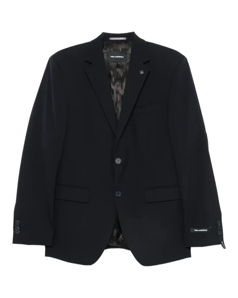 Karl Lagerfeld single-breasted buttoned blazer - Blau Blau