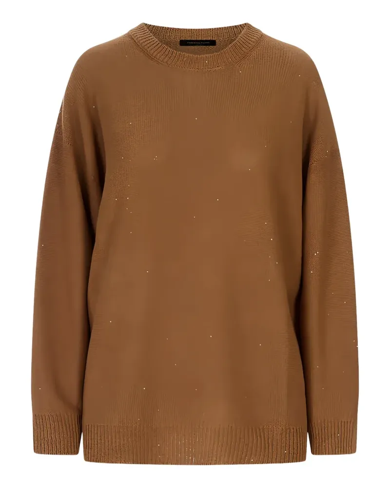 Fabiana Filippi sequin-embellished drop-shoulder sweater - Braun Braun
