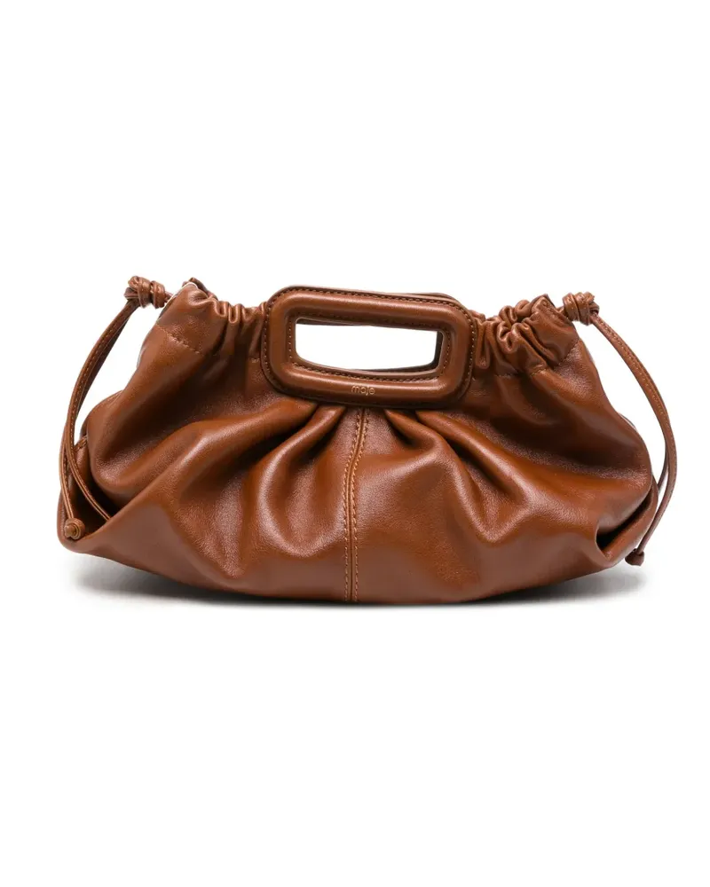 Maje Clutch mit Raffungen - Braun Braun