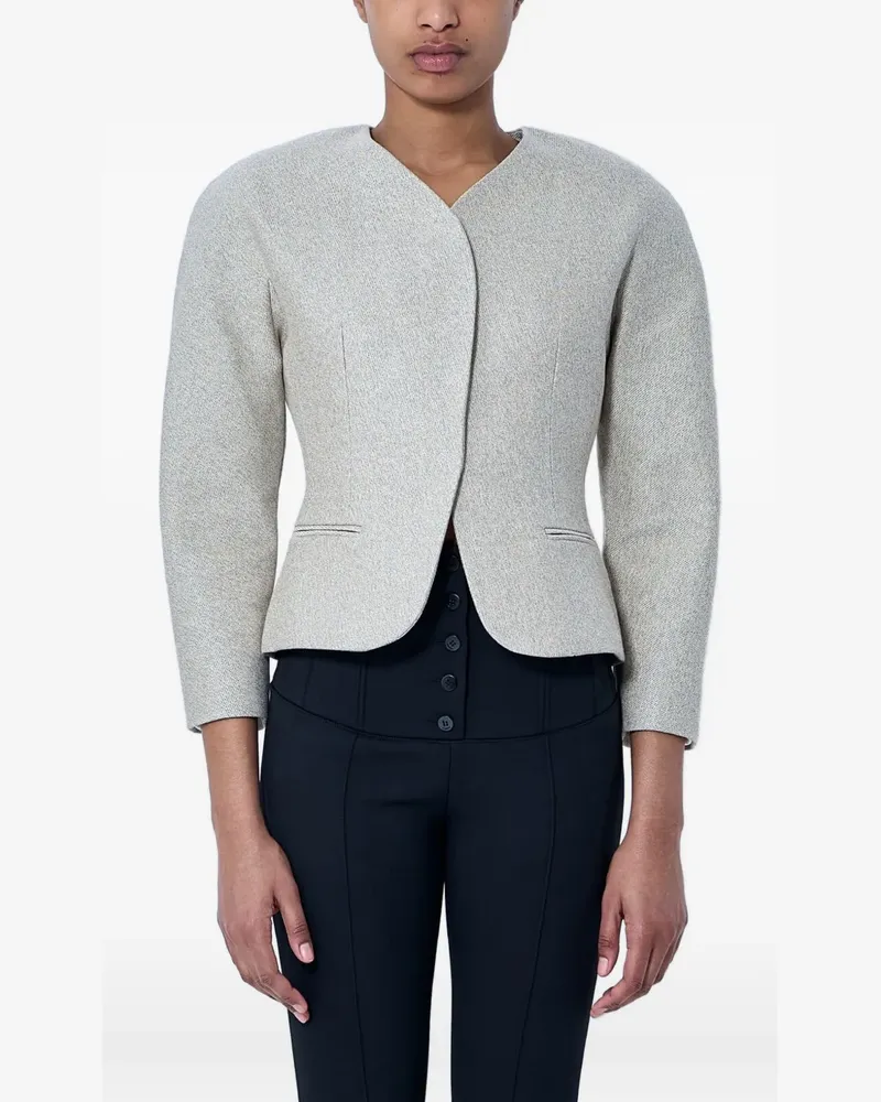 Jacquemus The Mini Ovalo jacket - Nude Nude