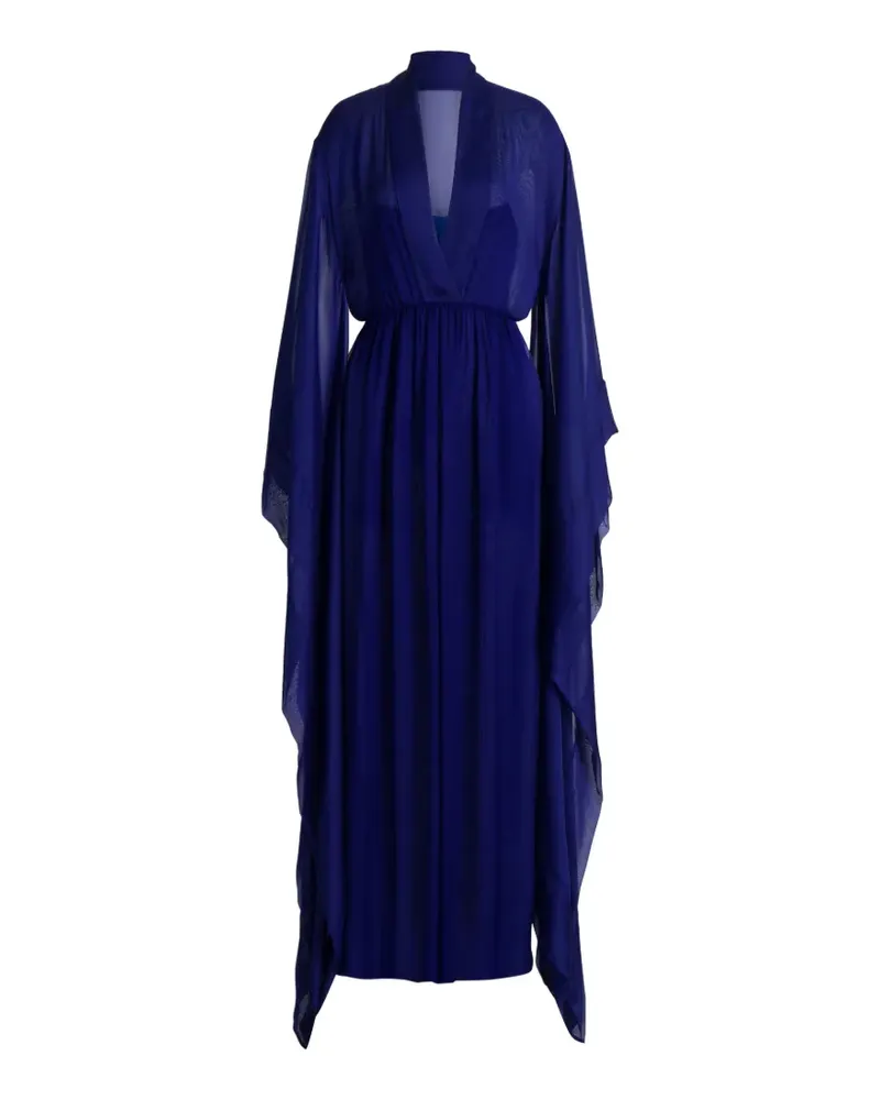 Alberta Ferretti Langärmeliges Maxikleid - Blau Blau