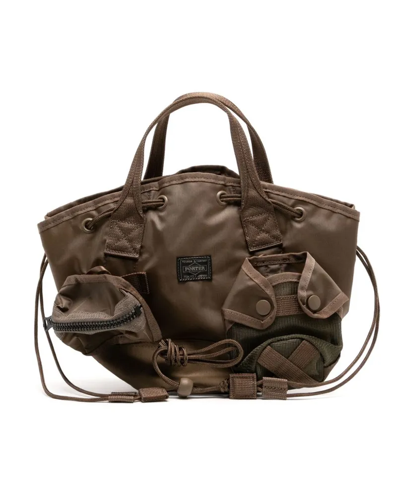 PORTER-YOSHIDA & CO Shopper mit Logo-Patch - Braun Braun