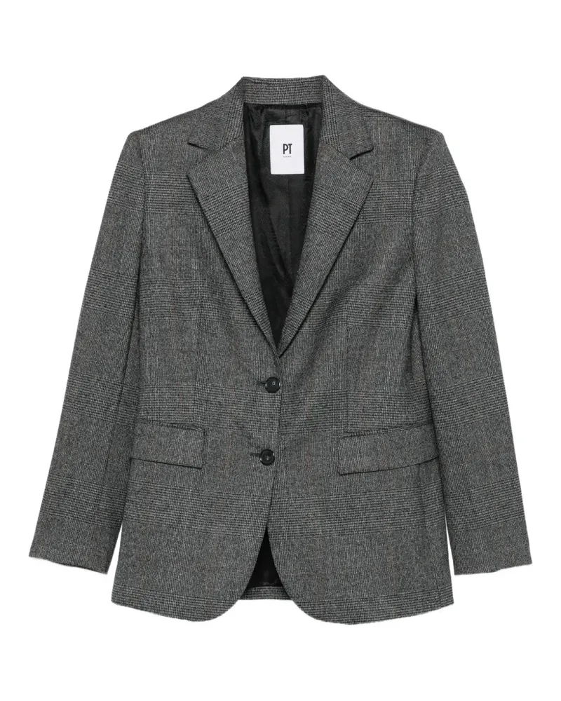 PT TORINO Blazer mit Prince-of-Wales-Karomuster - Grau Grau