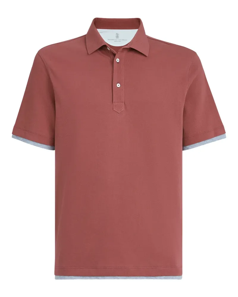 Brunello Cucinelli Poloshirt mit kurzen Ärmeln - Rot Rot