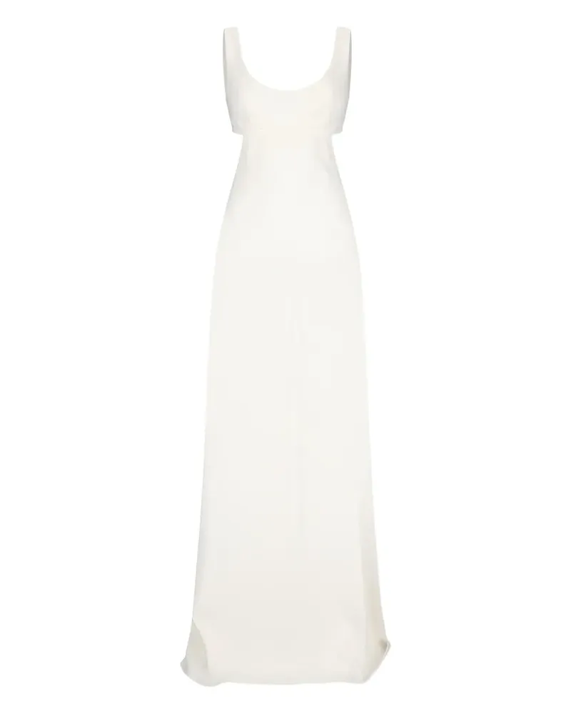Max Mara Pinco Maxikleid mit Cut-Out - Weiß Weiß