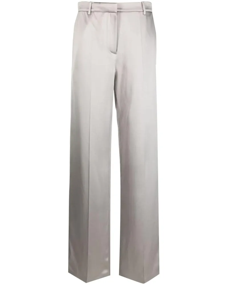 Magda Butrym Wide-Leg-Hose aus Seide - Grau Grau