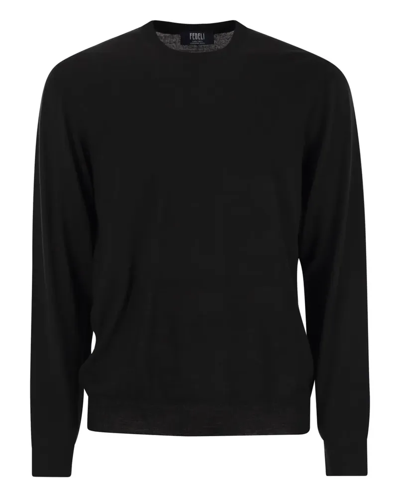 Fedeli Argentina Pullover mit rundem Ausschnitt - Schwarz Schwarz