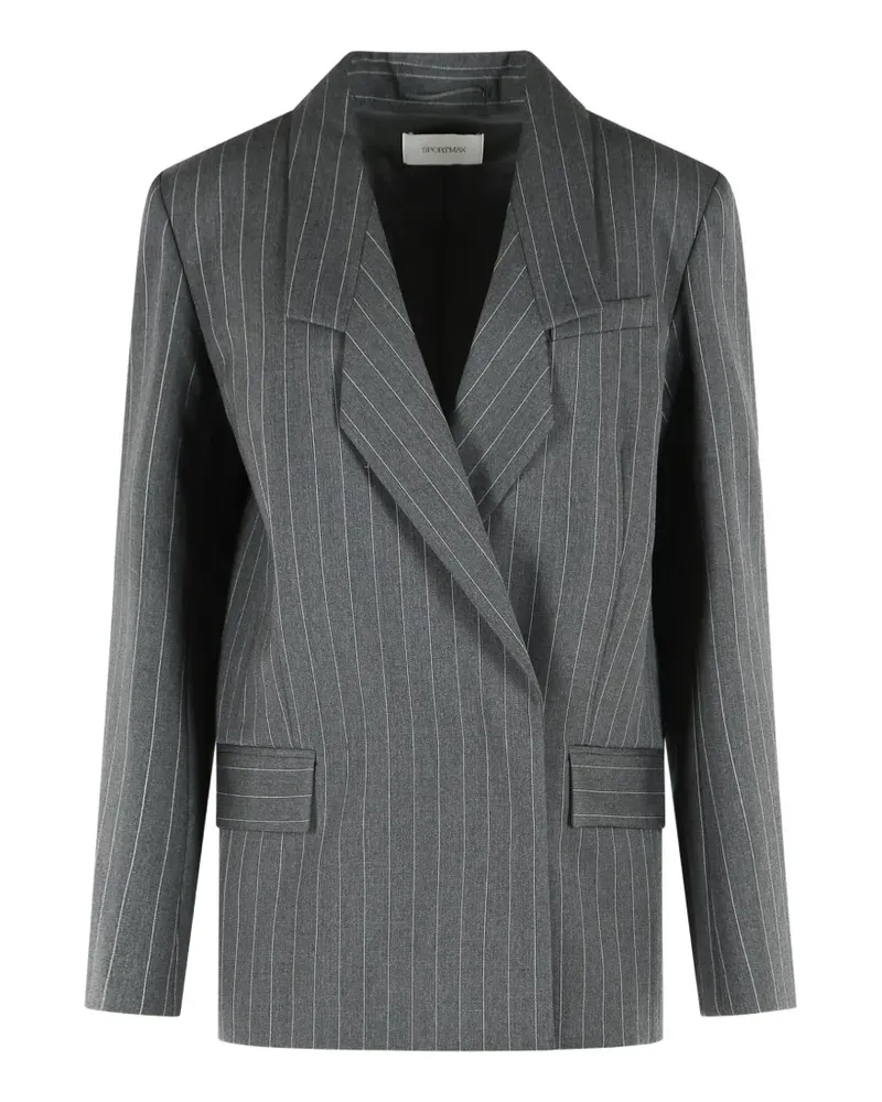SPORTMAX pinstriped double-breasted blazer - Grau Grau