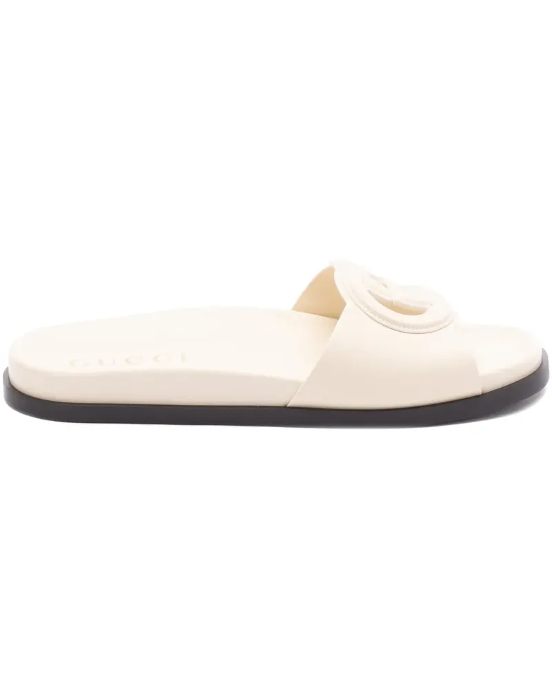 Gucci Pantoletten mit Logo-Prägung - Nude Nude