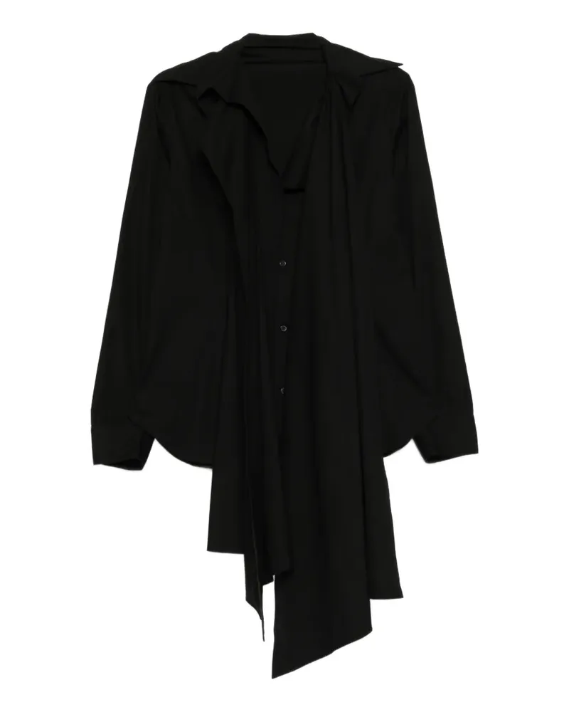 Yohji Yamamoto ruffle-detailing shirt - Schwarz Schwarz