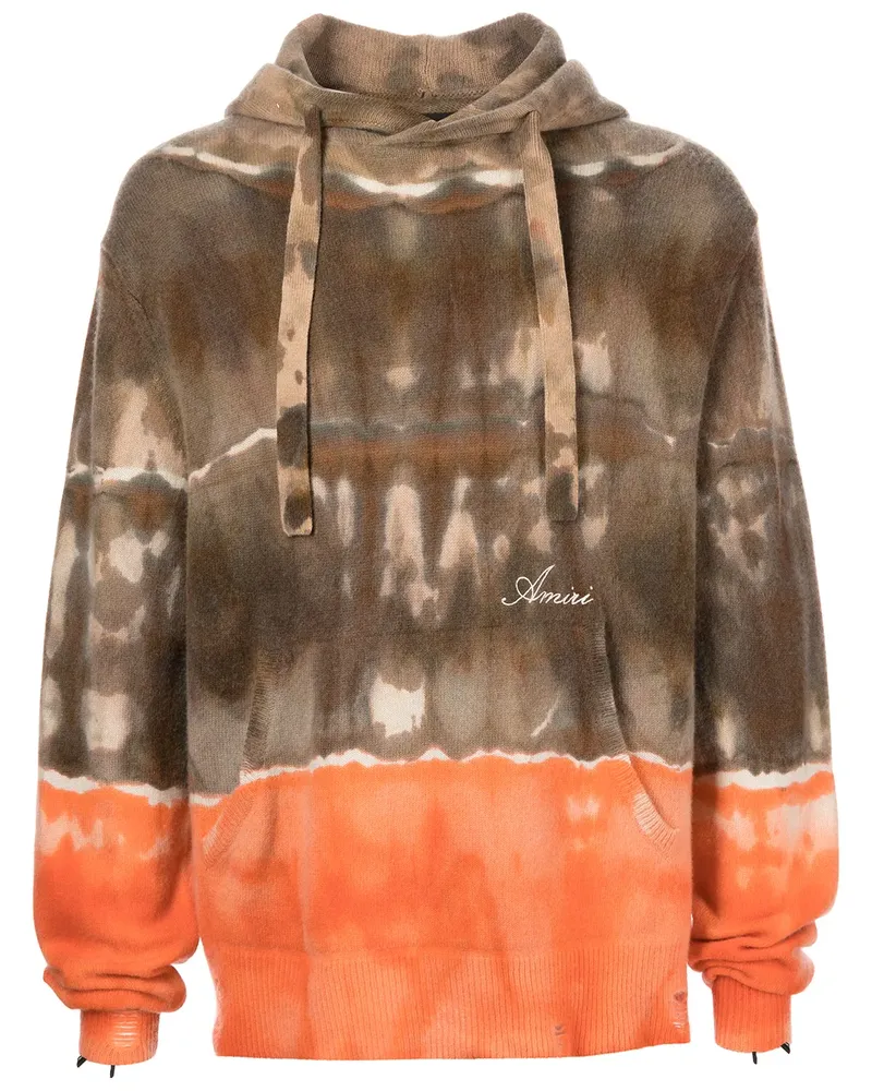 Amiri Hoodie aus Kaschmir mit Batikmuster - Braun Braun