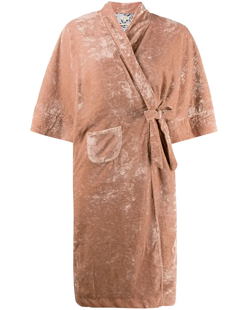 Bellerose Strickmantel im Distressed-Look - Nude Nude