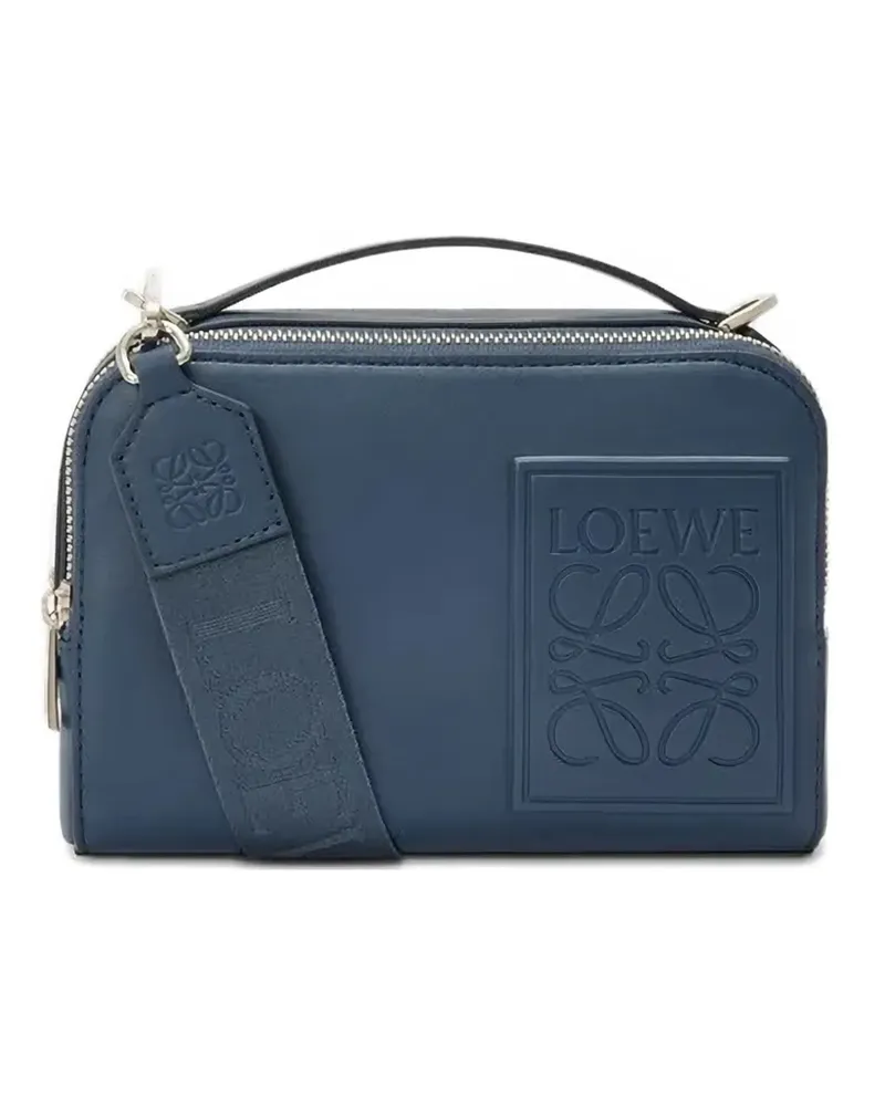 Loewe Mini Tote Bag mit Logo-Prägung - Blau Blau