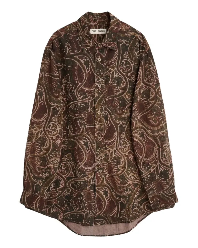 Our Legacy Vast Hemd mit Paisley-Print - Braun Braun
