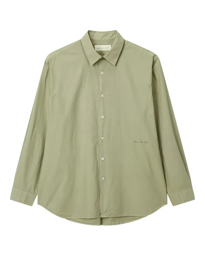 ManOnTheBoon Ausgeblichenes Hemd aus Popeline - Grün Grün