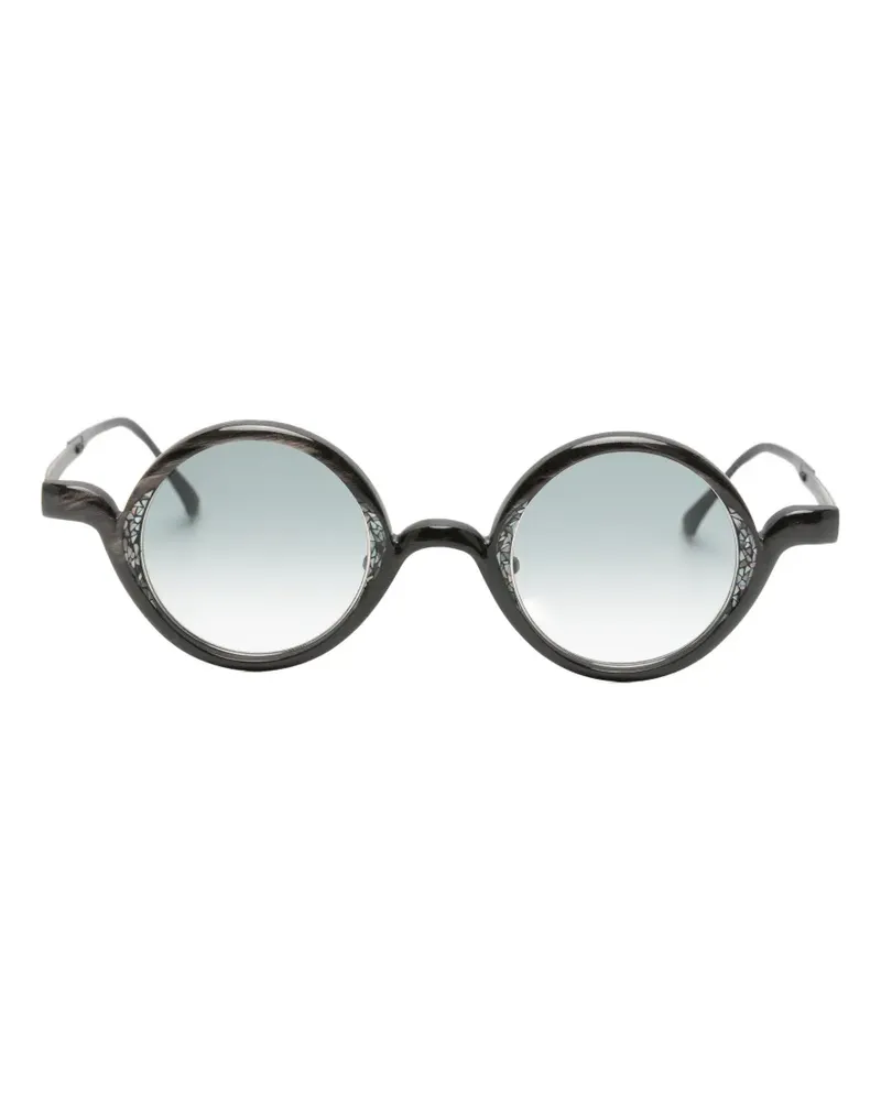 RIGARDS round-frame mosaic-detail sunglasses - Schwarz Schwarz