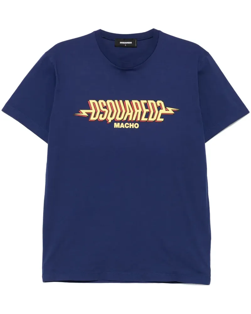 Dsquared2 T-Shirt mit Logo-Print - Blau Blau