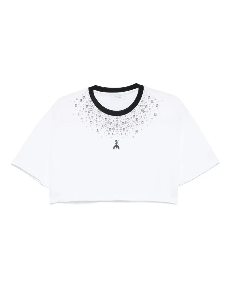 Patrizia Pepe T-Shirt mit Kristallen - Weiß Weiß